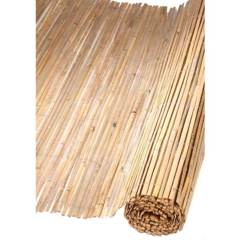 Nature – Canisse en bambou fendu 1 x 5 m – Protection 70 % contre le vent et le soleil – Pour jardins, balcons et terrasses