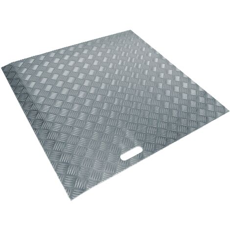 Meiser – Rampe de chargement PMR amovible 740x800 mm – Aluminium léger et résistant – Charge maximale 300 kg – Surface antidérapante en larmes