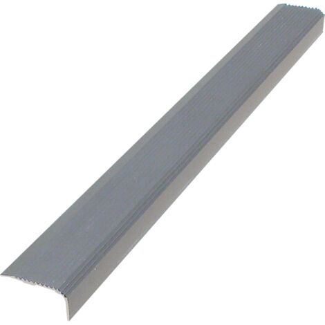 Meiser – Nez de marche Licorne 36x18x900 mm aluminium anodisé naturel – Antidérapant pour intérieur et extérieur – Installation facile avec colle ou adhésif