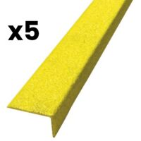 Lot de 5 Nez de marche POLYGRAIN XL 30x70x950 mm Jaune