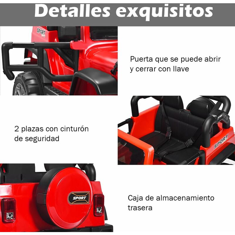 Costway Coche Eléctrico Montable para Niños de Batería 12V con 2