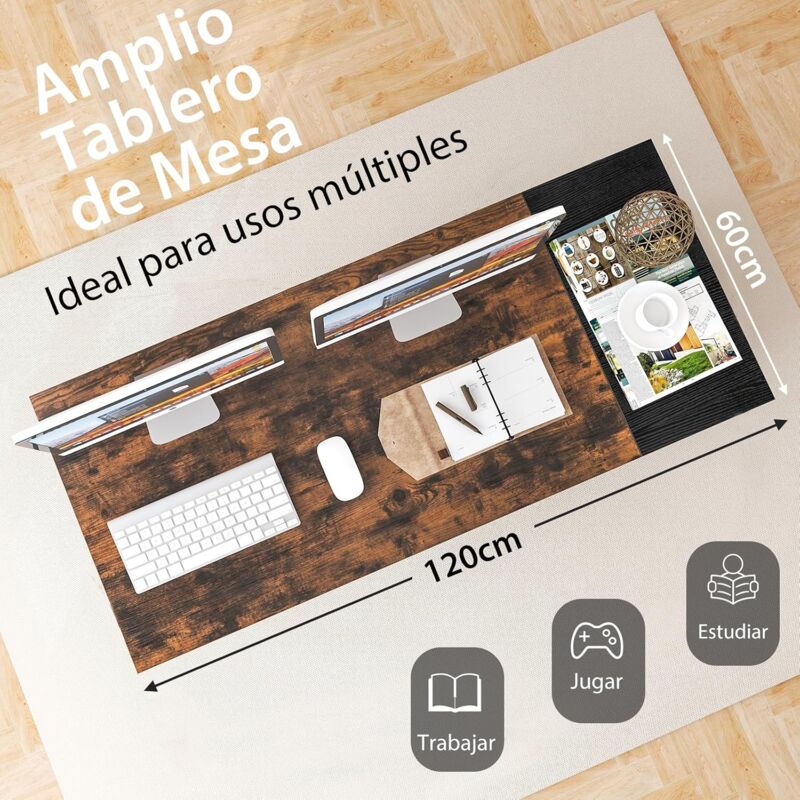 Escritorio Con Cajones, Mesa Escritorio Con 3 Cajones, Mesa Ordenador Casa Oficina, 120 X 50 X 75 Cm Negro 87746254 Escritorio Con Cajones, Mesa Escritorio Con 3 Cajones, Mesa Ordenador Casa Oficina, 120 X 50 X 75 Cm Negro 87746254