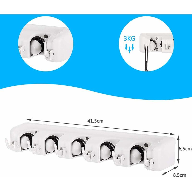 6 Piezas Porta Cepillo De Dientes Simple, Gancho De Rack De Almacenamiento  De Cuchilla De Afeitar Montado En La Pared, Soporte Organizador De  Almacenamiento Multifuncional, Gancho Autoadhesivo Colgante Para Baño,  Accesorios De