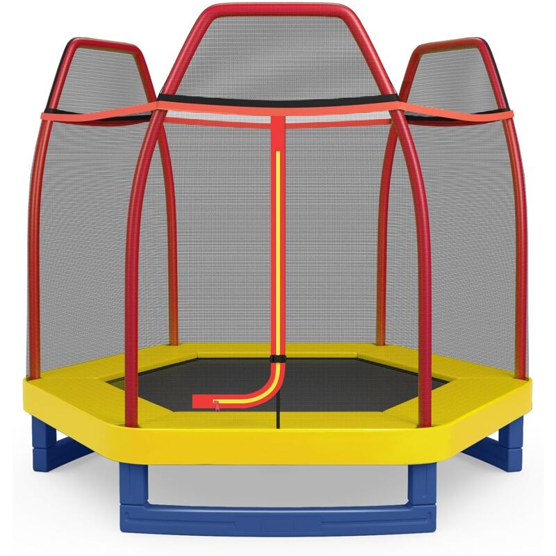 Cama Elástica de Exterior 305 cm para Niños y Adultos Trampolín con Red de Seguridad Tubos Galvanizados Antióxido