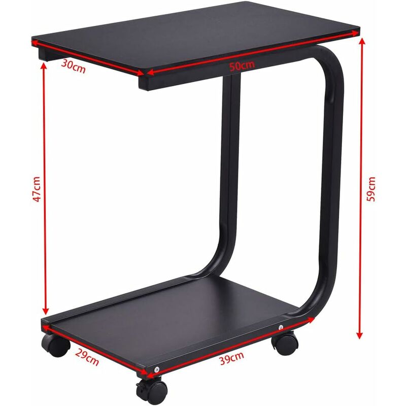 PIPIPOXER 60 x 40 x 75 cm, Soporte para Ordenador portátil, Mesa Auxiliar  con Ruedas, Mesa Auxiliar en Z, Mesa Auxiliar móvil, Mesa Superior 360, Mesa  Auxiliar para sofá, Madera : : Hogar y cocina