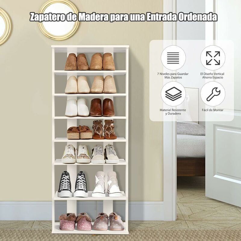 Armario Estante Para Zapatos Organizador Zapateros Largo 7 De Niveles De  Piso