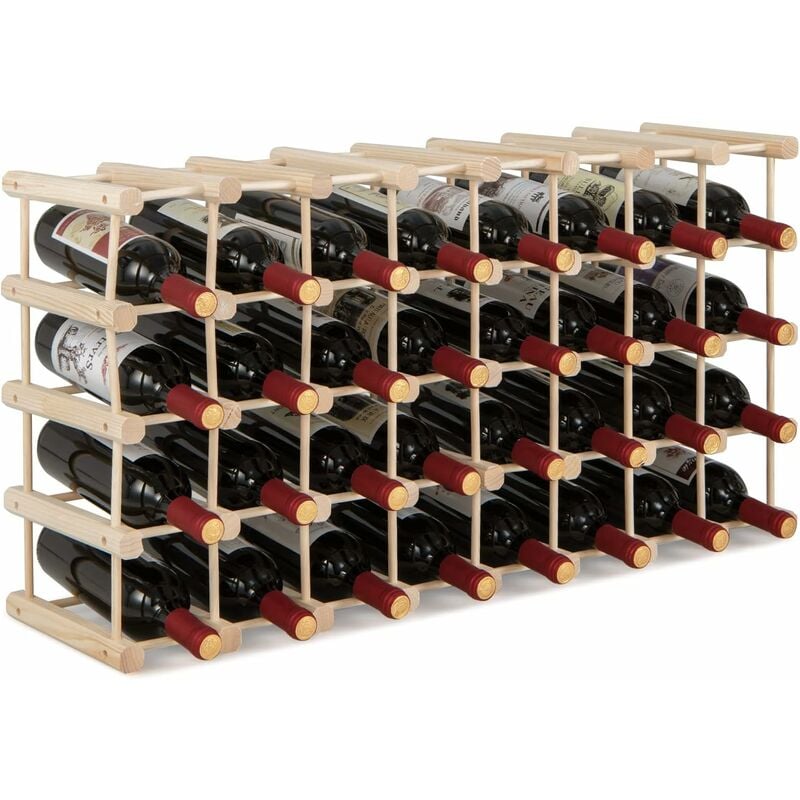 COSTWAY Estante de Vino para 72 Botellas Botellero de Madera