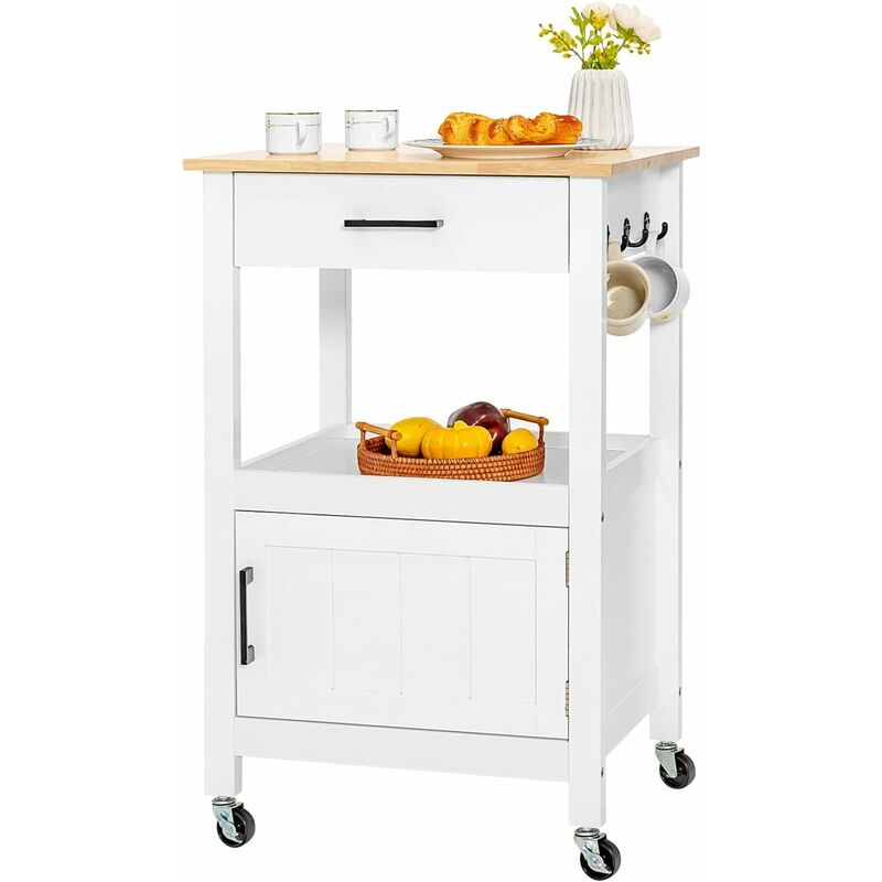 Organizador de utensilios de cocina con tapa de acero inoxidable, con  ruedas, para cocina, carrito de servicio, multiusos, versátil, muebles para  el