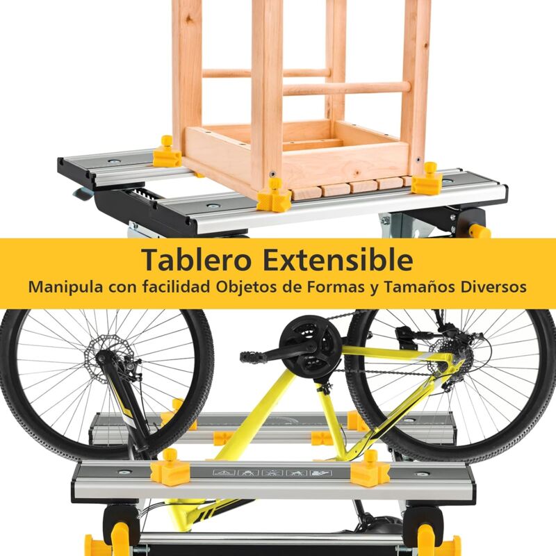 Banco trabajo Mesa taller Superficie trabajo Plegable max. 150kg Tablero  lineado Metro Transportador