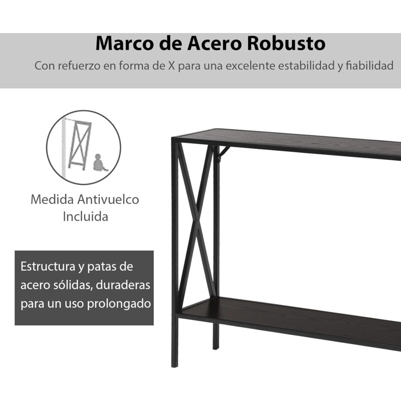 COSTWAY Mueble Recibidor, Consola Recibidor de 2 Niveles, Mesa de Consola,  120 x 23 x 74