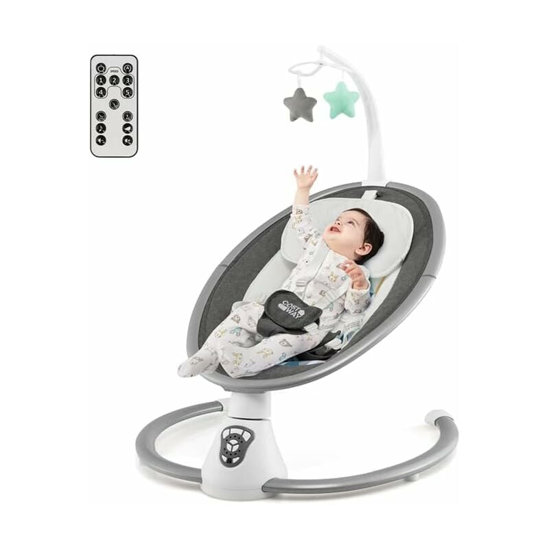 COSTWAY Hamaca para Bebé, Silla Mecedora Eléctrica para Niños