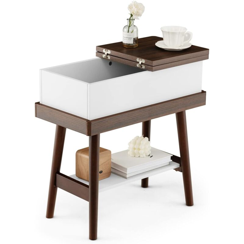 COSTWAY Mesa de Bambú con Bandeja Extraíble, Mesa Auxiliar Plegable con  Asas de Acero Integradas, Mesa Portátil para Aperitivos, Mesa de café  Pequeña para Sala de Estar, Oficina, 47 x 38 x 58,5 cm