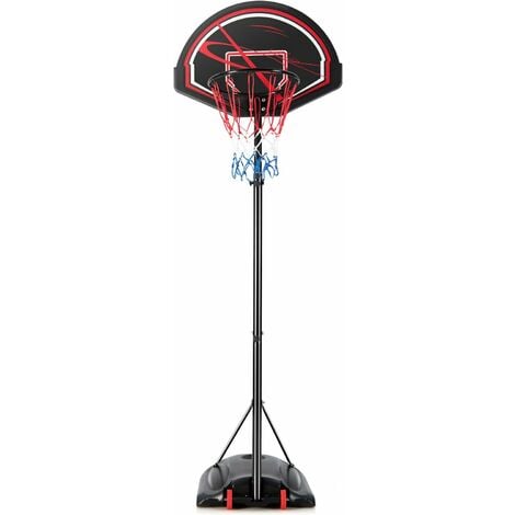 Canasta de baloncesto exterior sistema de basquet móvil rojo