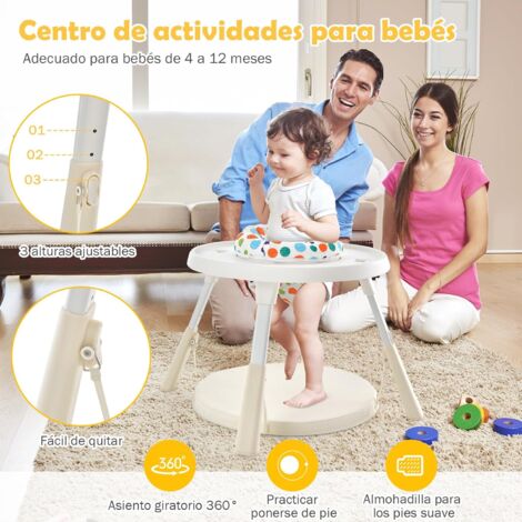 COSTWAY Trona para Bebe 6 en 1, Trona con Altura Regulable con Bandeja de 2  Niveles