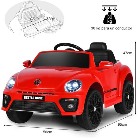 COSTWAY Coche Eléctrico Volkswagen Beetle para Niños 12V