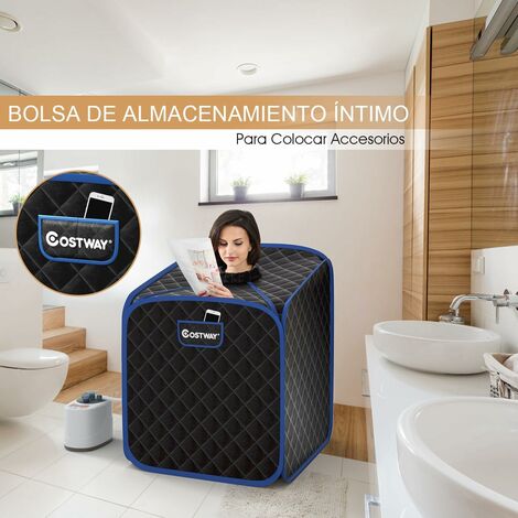 Sauna personal portátil 2L para el hogar, sauna plegable para interiores,  pérdida de peso, desintoxicación, con control remoto, temporizador, silla