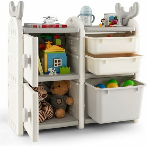 Organizadores de juguetes y almacenamiento con 8 cajas, estantería para  niños y almacenamiento de juguetes para habitación de niños, organización y