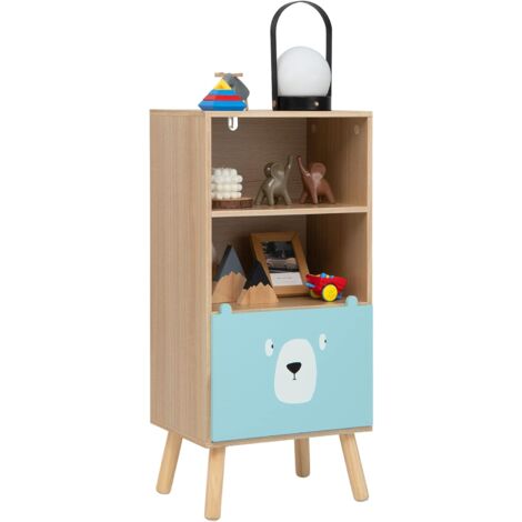Librería Estantería Para Libros Para Niños Unidad De Almacenamiento Revistero Para Juguetes 5 Compartimentos Abiertos Con Cajones Y Cestas Blanco 84120154