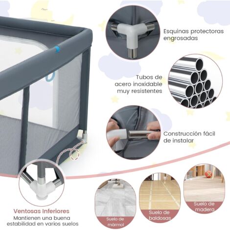 LARS360 Parc Bébé 180x200x68 Cm Non-toxique Barrière Sécurité Aire De