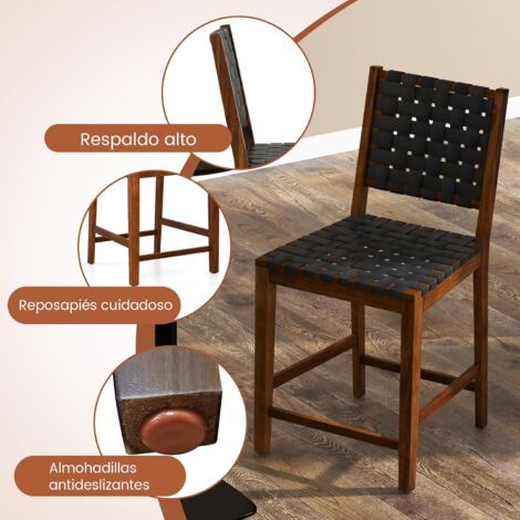 Silla plegable de madera cómoda para sala de estar, sillas de dormitorio  transpirables hechas a mano, fuerte capacidad de carga, silla de comedor  con