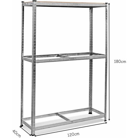 COSTWAY Soporte para Neumático Soporte para Llantas Metal en Taller Garaje 180x120x40cm (1/5)