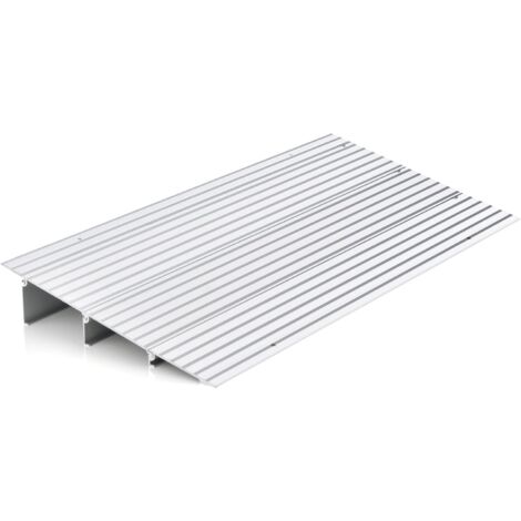 COSTWAY Rampa de Umbral de Puerta, Rampa de Umbral Ajustable de Marco de Aluminio Resistente, Superficie Antideslizante, Capacidad de 317 KG, para Sillas de Ruedas y Sillas Eléctricas (Altura 8,5 cm)