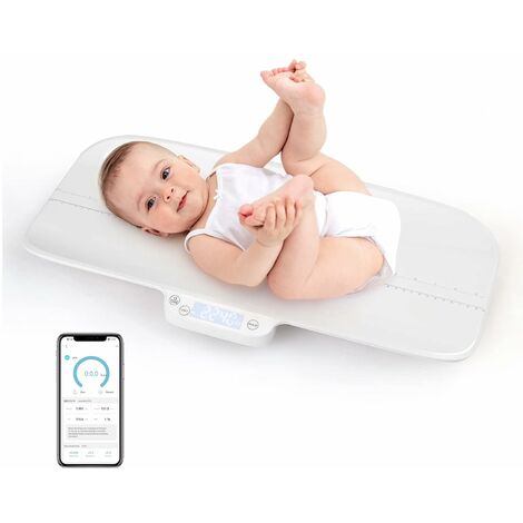 COSTWAY Báscula Bebe, Báscula Multifuncional para Bebés con 4 Modos de  Medición, Báscula Infantil Digital Precisa