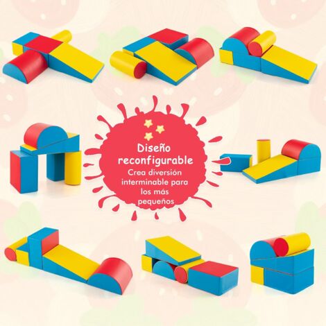 COSTWAY Juego de Bloques de Espuma Grandes para Bebé Bloques de