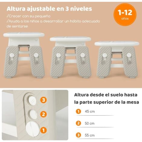 COSTWAY Juego de Mesa y Silla para Niños, Mesa de Arte Infantil