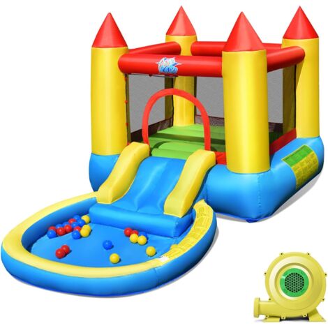 COSTWAY Castillo Hinchable Para Niños, Castillo Inflable Acuatico Con ...