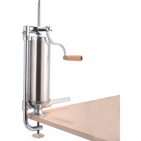 COSTWAY 3L Embutidora de Salchicha Manual Máquina para Rellenar Salchichas con 4 Tubos de Llenado (1/5)