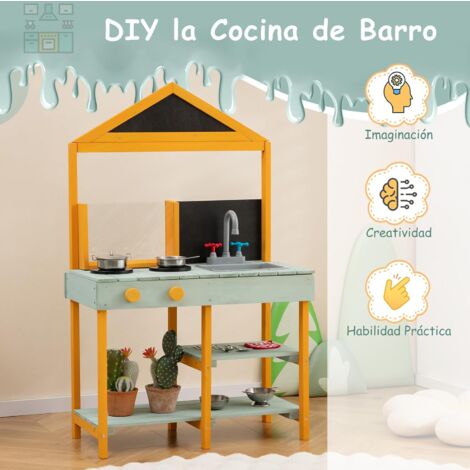 Costway Juego de Cocina para Niños de 3 Años con Macetero Visor de Raíces Grifo Giratorio Fregadero Extraíble Pizarras Accesorios de Utensilios | en línea Costway Juego de Cocina para Niños de 3 Años con Macetero Visor de Raíces Grifo Giratorio Fregadero Extraíble Pizarras Accesorios de Utensilios | en línea