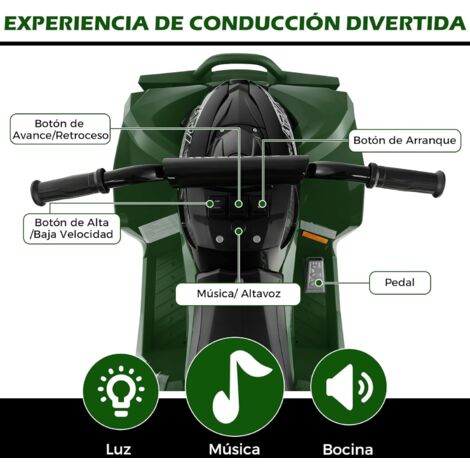 Atv Eléctrico 12 V Para Niños Cuatrimoto Con Luz Led | Meses sin interés Atv Eléctrico 12 V Para Niños Cuatrimoto Con Luz Led | Meses sin interés