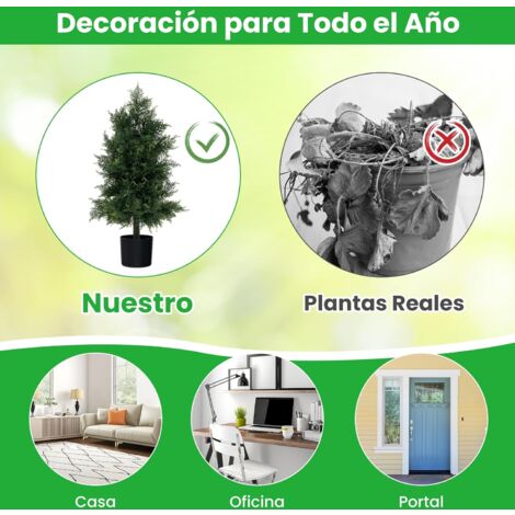 Albero Di Cedro Artificiale Con Vaso In Plastica Per Vivai Foglie Non Scolorenti Pianta Decorativa Finta Per Casa