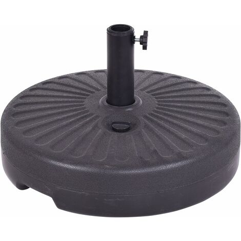 COSTWAY Base para Sombrilla Soporte Rellenable para Parasol Playa Jardín Terraza Patio Negro (1/5)