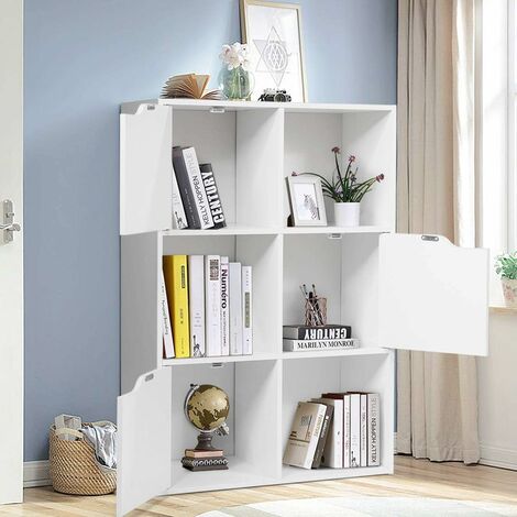 Giantex Estantería de 3 estantes para libros, armario de almacenamiento  abierto, multifuncional, para el hogar, oficina, dormitorio, muebles de