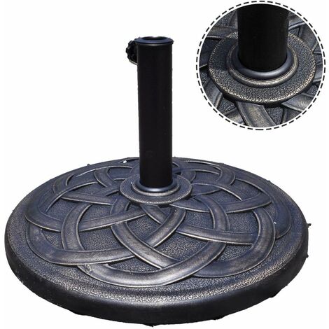 Base Para Sombrilla Hierro Fundido - Para Postes 38-48 Mm - Estable, Diseño Decorativo