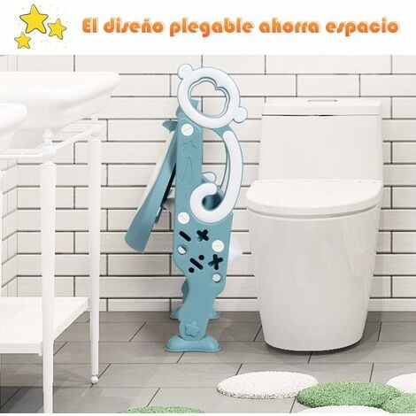 ZONEKIZ Adaptador WC para Niños con Escalera Asiento de Inodoro