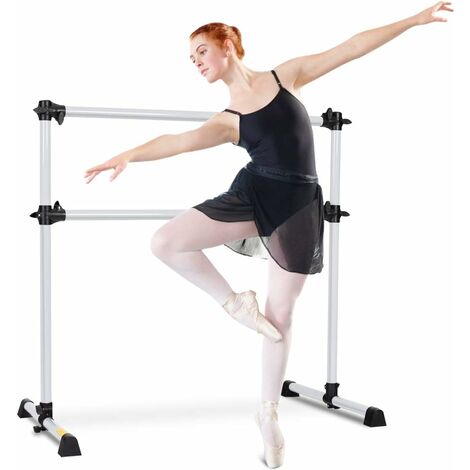 COSTWAY Barra de Ballet Móvil Altura Regulable 123 x 71 x 119 cm Barra de Estiramiento