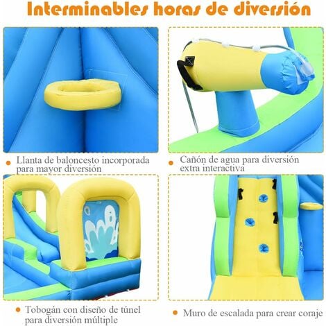 COSTWAY Castillo Hinchable Para Niños Con Tobogán Acuático 478x ...