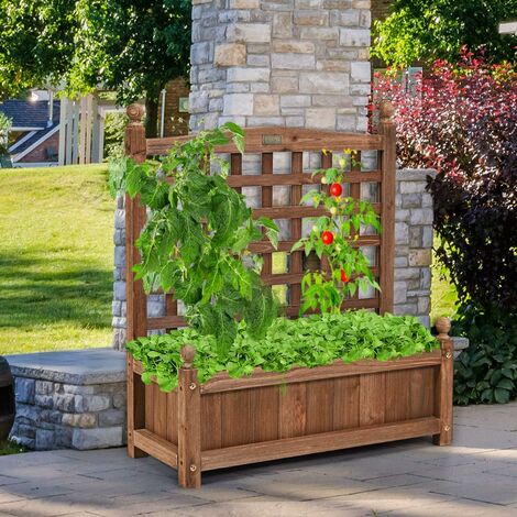 Macetas grandes para plantas al aire libre, jardinera elevada para jardín,  cajas de jardín elevadas, macetas perfectas para jardín, patio, balcón