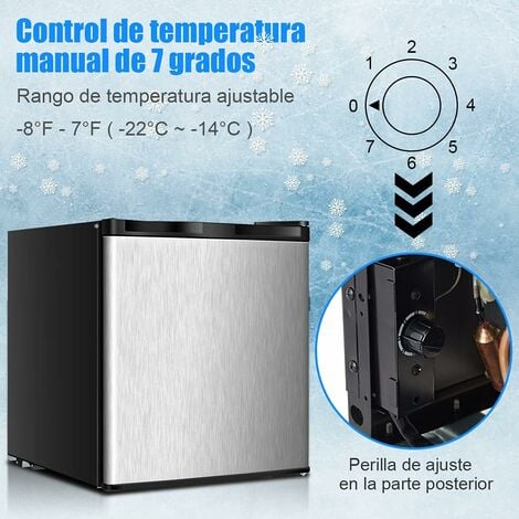 COSTWAY Mini Congelador Portátil Capacidad 31,1 L, Nevera con Puerta  Individual Reversible Control Mecanismo Regulable