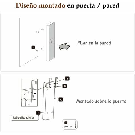 Armario Joyero para Cerrar con Llave y Luz LED Organizador Joyas y  Maquillajes con Espejo de Cuerpo Entero Blanco 37 x 9,6 x 120 cm - Costway