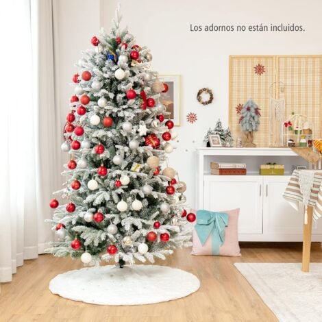 COSTWAY 180 cm Árbol de Navidad Artificial Nevado, Pino Realístico con 1870  Ramas, 100% Nuevos