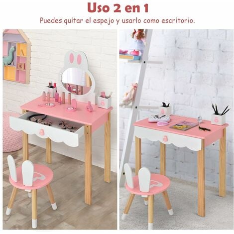 Silla de ordenador de color rosa para niña, cómoda silla giratoria para  juegos, escritorio, dormitorio, maquillaje