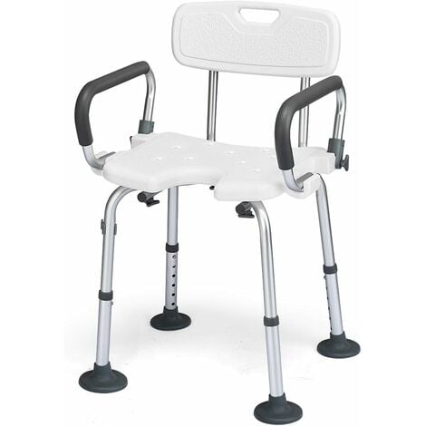 Silla de asiento de taburete de baño antideslizante ajustable para  discapacidad ayuda médica