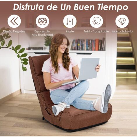 Silla plegable moderna con reposabrazos y un bolsillo lateral, silla  perezosa para sala de estar con otomana, juego de sofá tapizado de ocio,  para