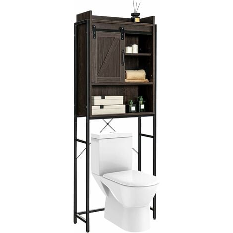 kleankin Estantería sobre Inodoro WC Mueble Lavadora de 3 Niveles