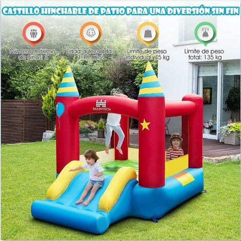 COSTWAY Castillo Hinchable, Casa Hinchable, Hinchable Portátil Para ...