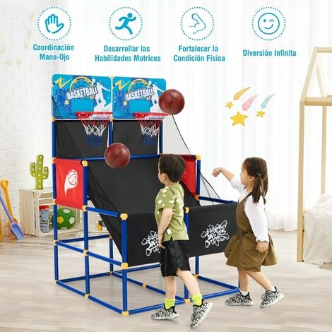 HENGBIRD Mini canasta de baloncesto, mini canasta de baloncesto para  interiores 16,2 x 12 cm mini canasta de baloncesto para habitación con 2  bolas y bomba de oficina de baloncesto ventosa 